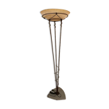 Floor lamp in glass paste and wrought iron