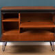 Retro 1960s painted nathan squares sideboard tv cabinet on hairpin legs