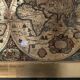 Golden old and new world map
