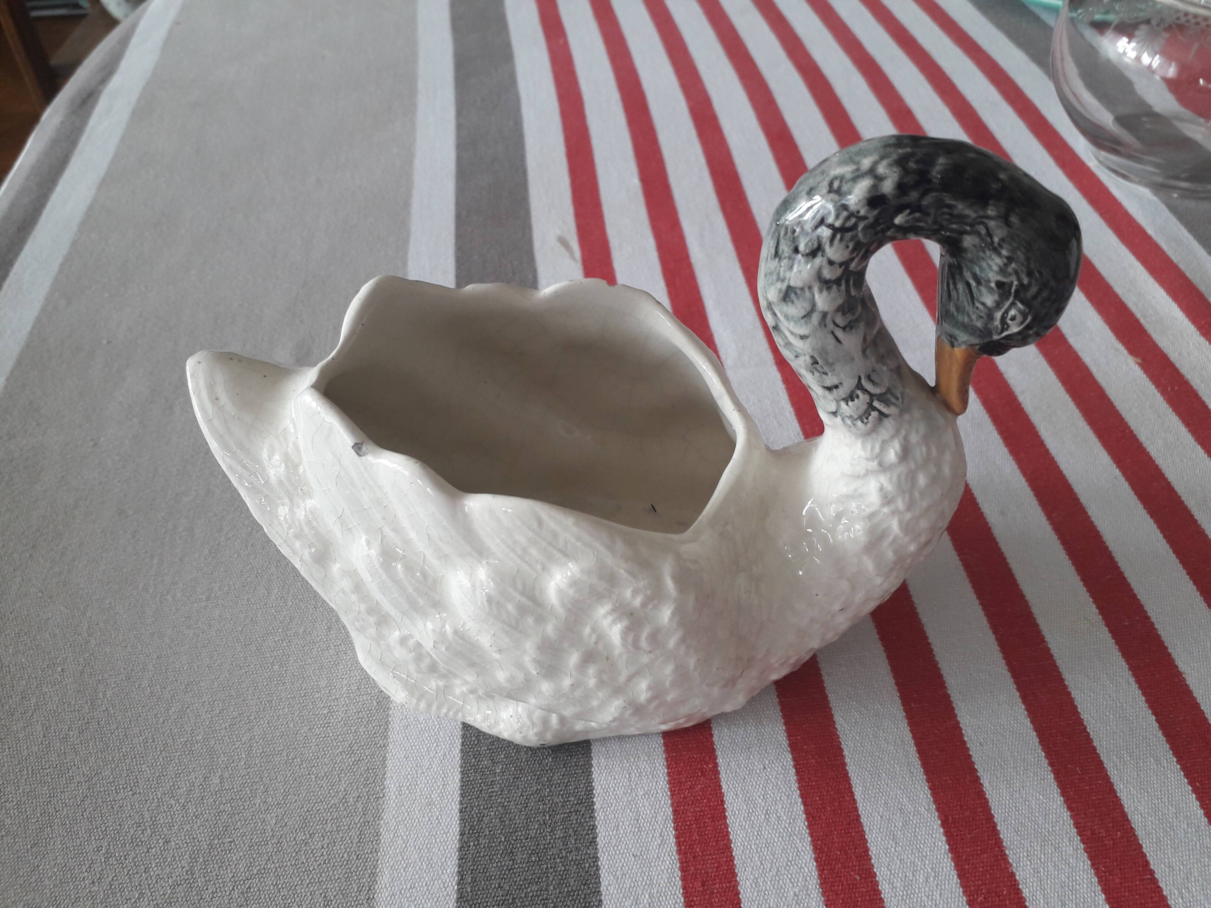 Vintage ceramic swan