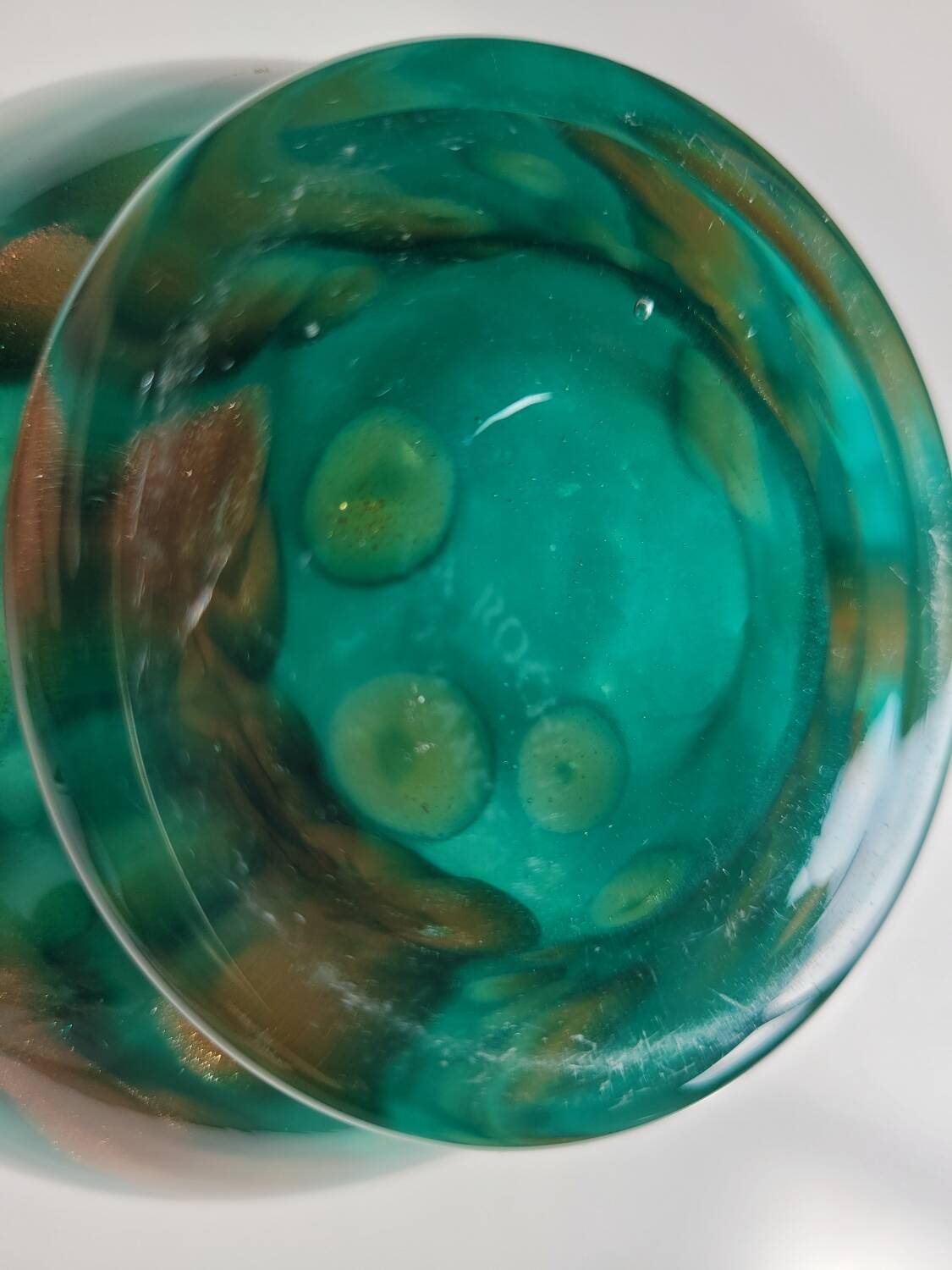 Vase La Rochère en verre et or
