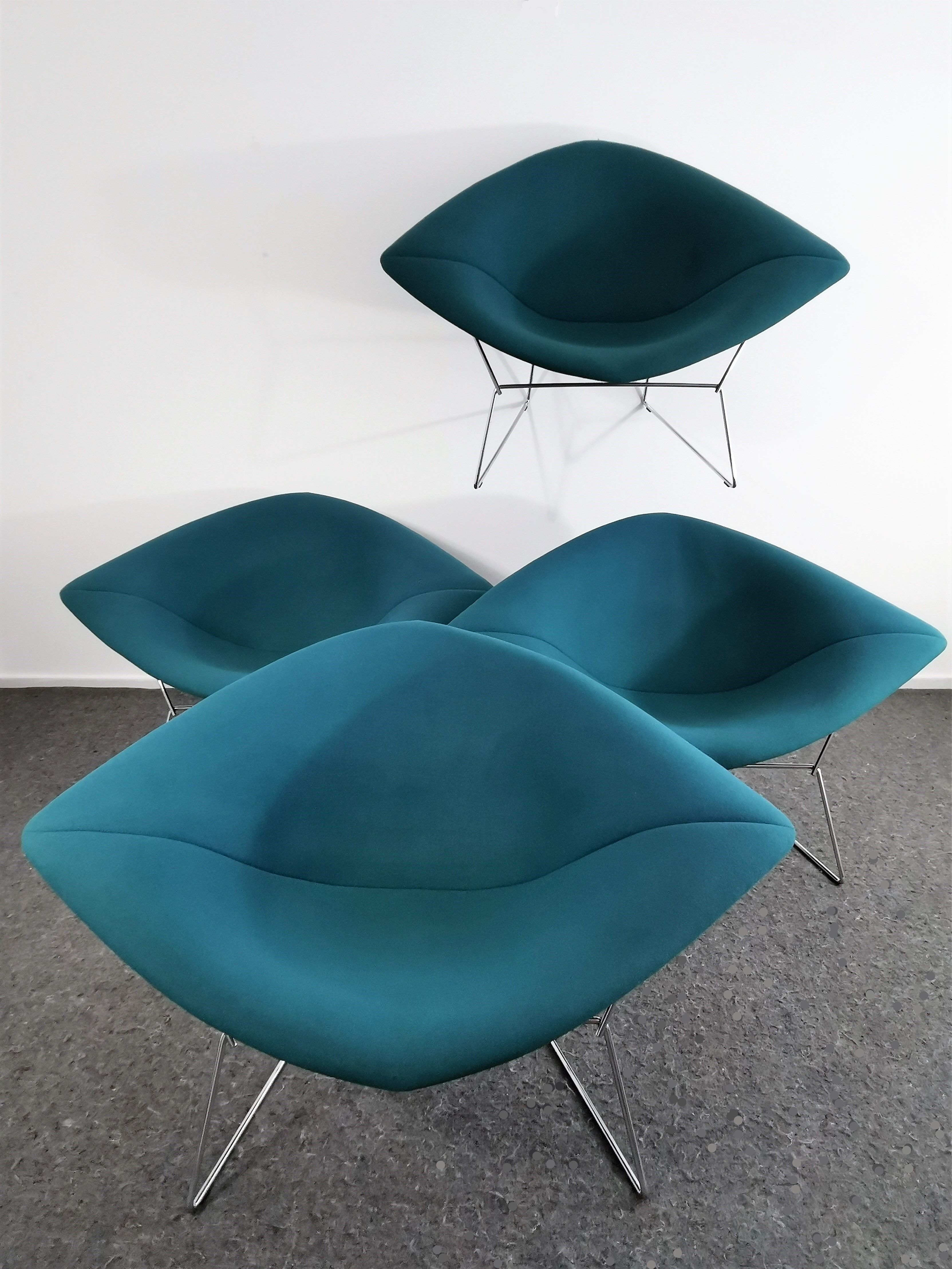 Diamond lounge armchairs by Harry Bertoia for Knoll