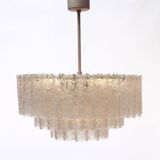 German 1960s chandelier with 60 cristall glass tubes