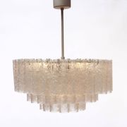 German 1960s chandelier with 60 cristall glass tubes