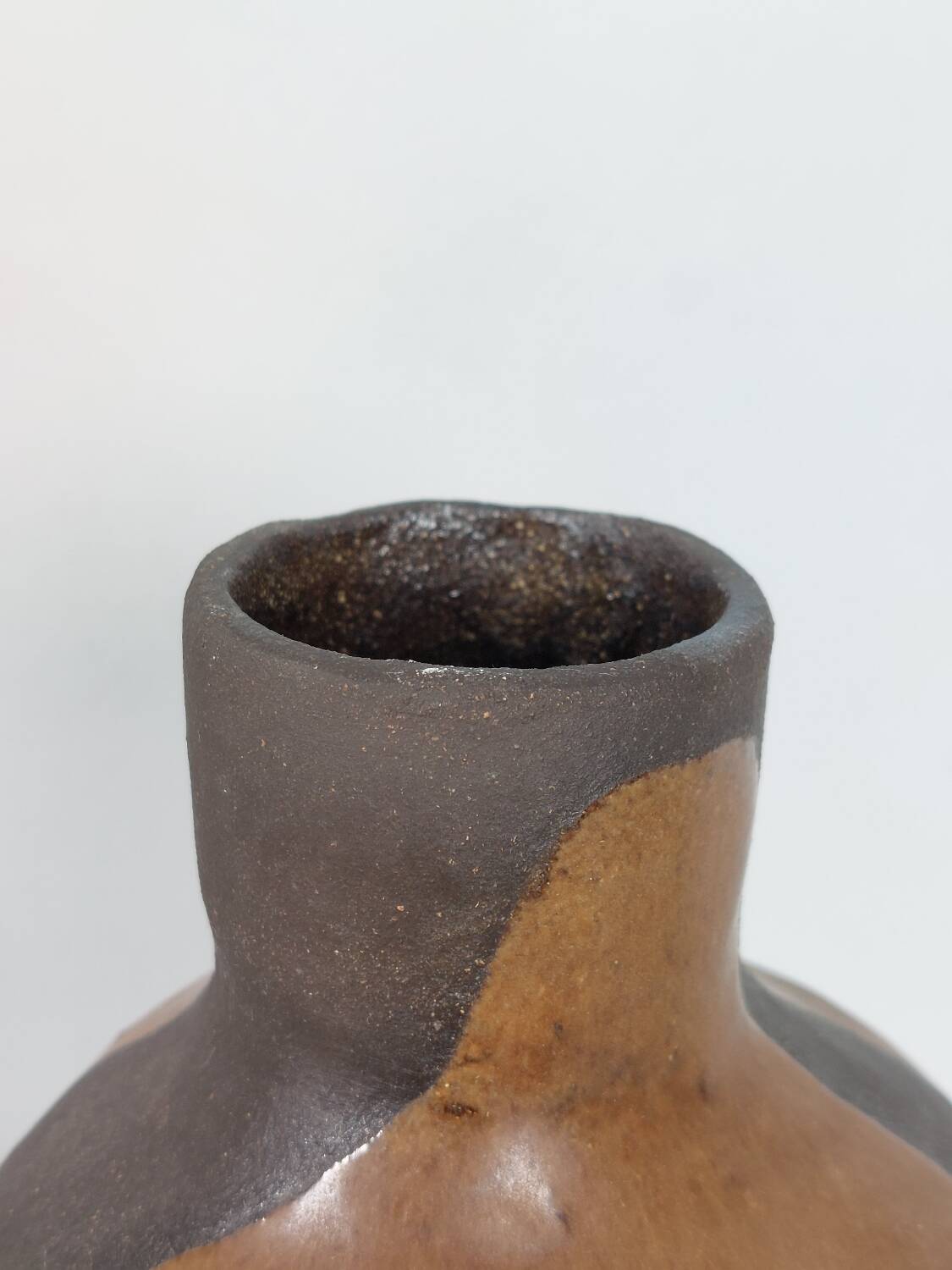 Organic ceramic vase, handmade, 1980