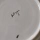 4 earthenware plates with old Rouen decoration, handmade blue floral basket