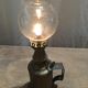 Late XIX brass Pigeon Lamp