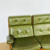 Vintage Scandinavian leather sofa from the 1960s.