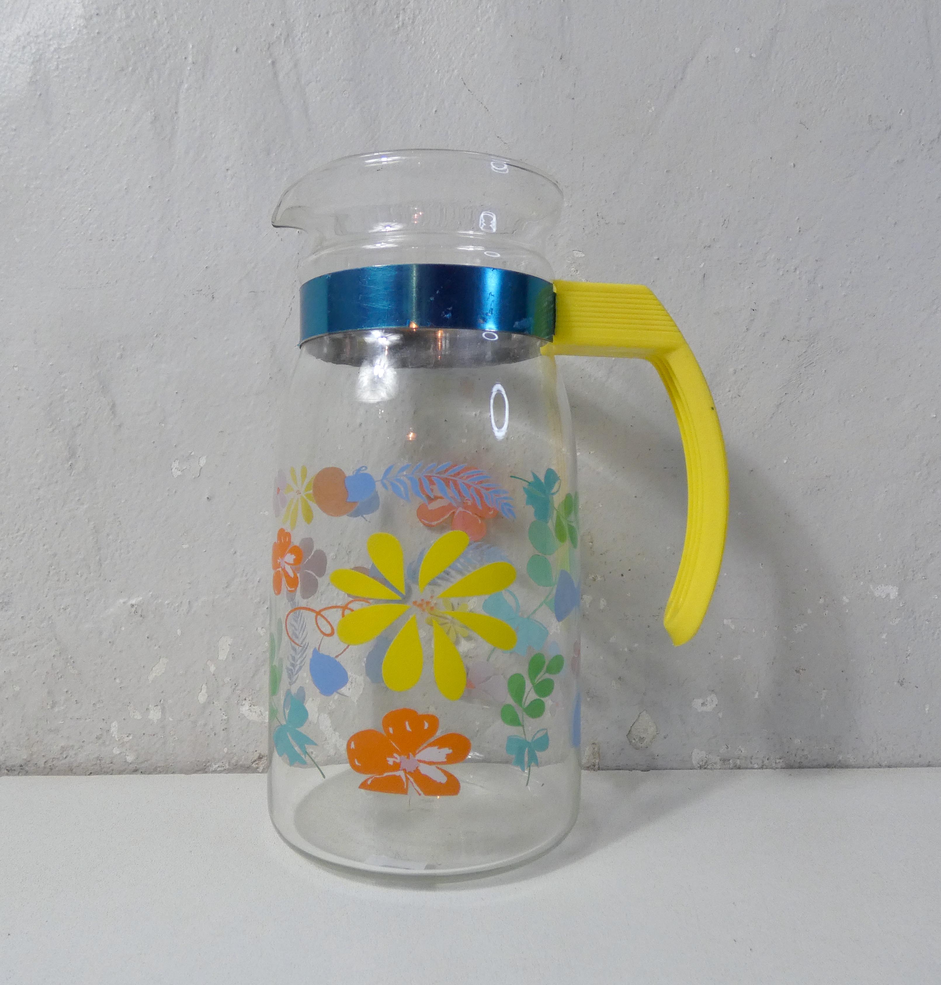 Vintage 70s flower decanter