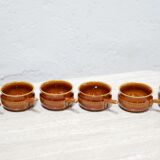 Series of 6 vintage Scandinavian ceramic cups by Höganäs Keramik
