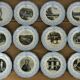 Set of 12 souvenir plates of Lourdes Digoin & Sarreguemines