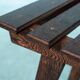 Bohemian footrest in wenge, 1970s Japandi stool