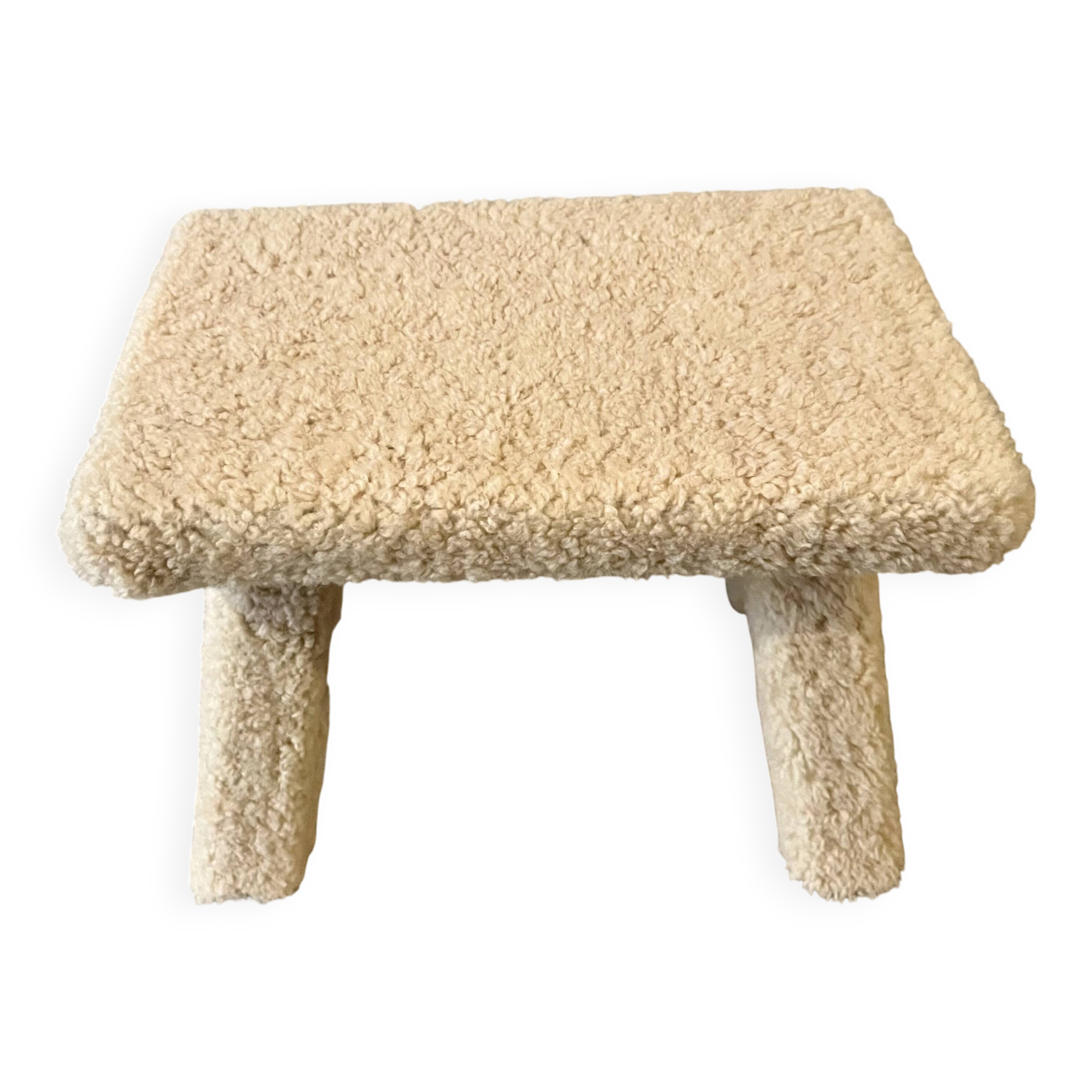 Sheepskin stool