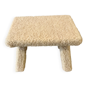 Tabouret en peau de mouton