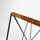 Metal and scoubidou graphic magazine holder 60s