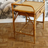 Rattan bedside table