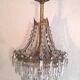 Lustre ancien forme montgolfière en laiton 4 feux