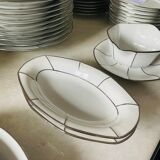 Bernardaud rare table service with platinum pattern art deco