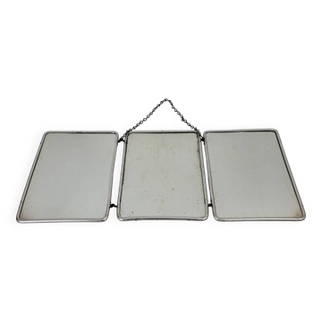 Miroir de barbier triptyque