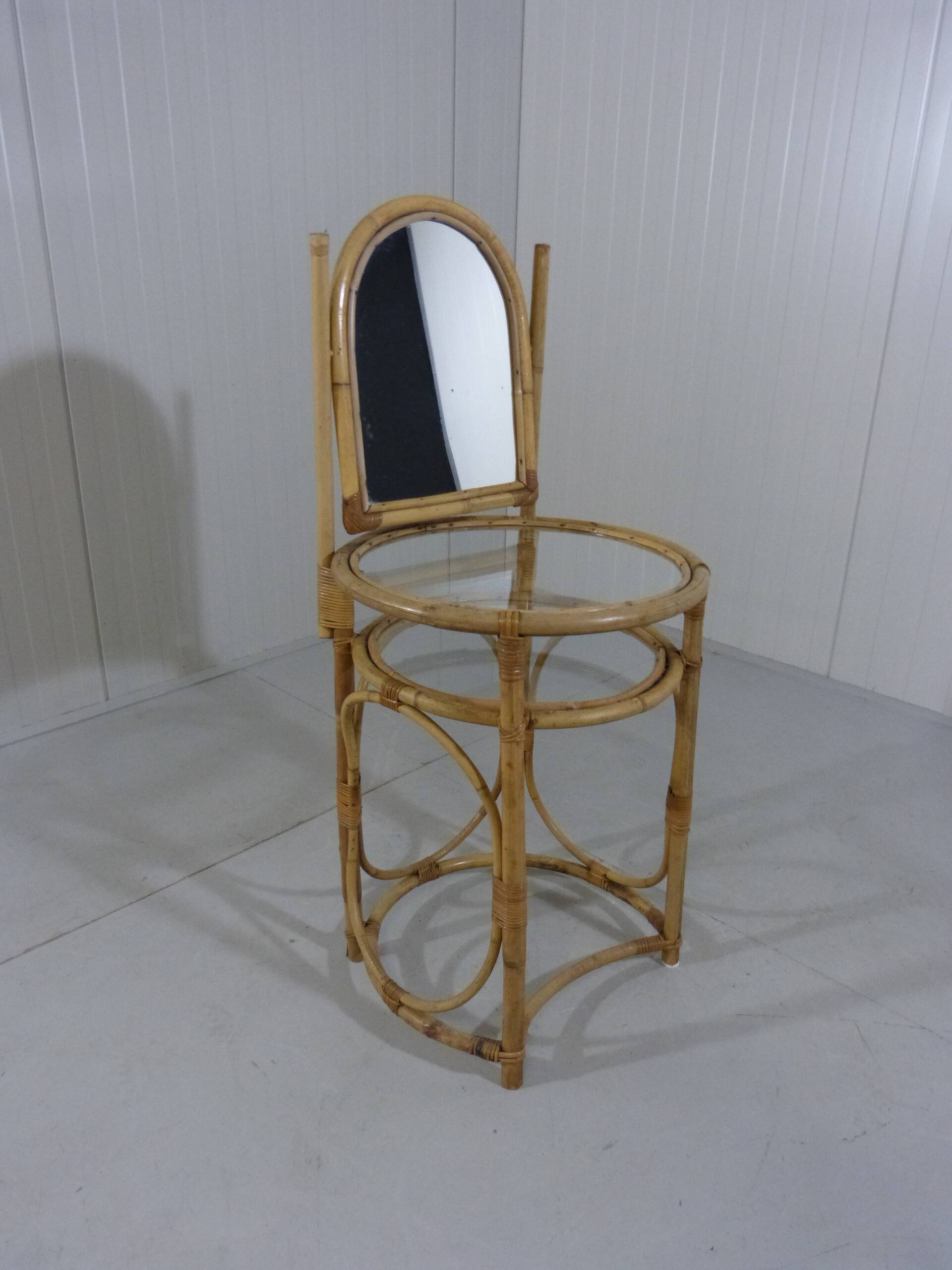 Vintage rattan dressing table 1970's