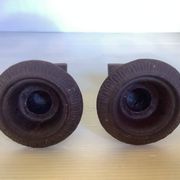 Pair of Médicis vase candlesticks in cast iron