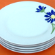 5 assiettes porcelaine à décor floral