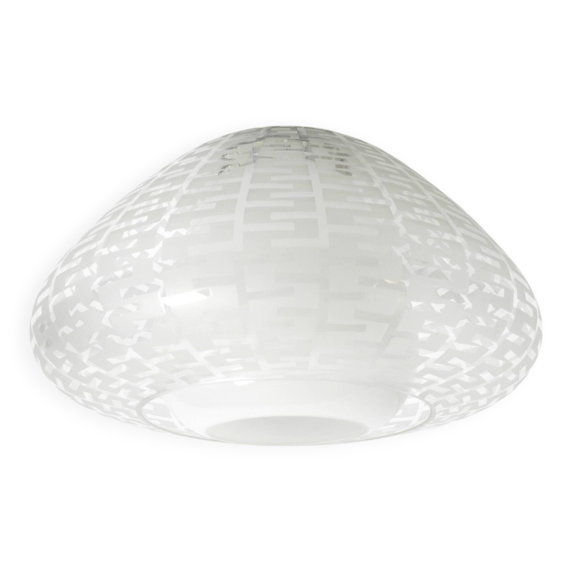 Original large Mid Century double glass ceiling lamp by Wilhelm Wagenfeld f