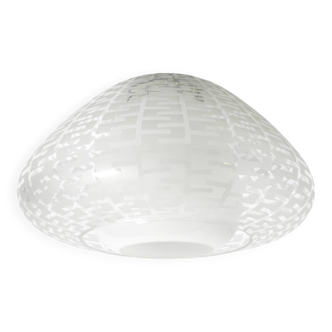 Original large Mid Century double glass ceiling lamp by Wilhelm Wagenfeld f