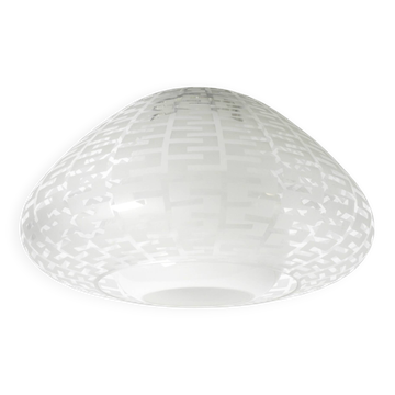 Original large Mid Century double glass ceiling lamp by Wilhelm Wagenfeld f