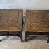 Pair of Chinese bedside tables