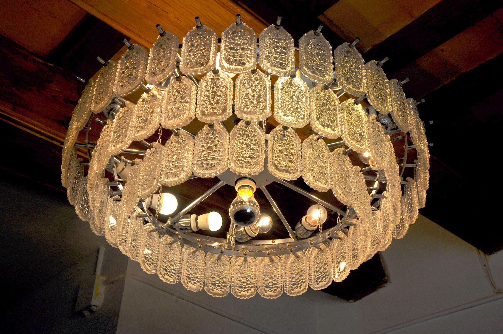 Kinkeldey chandelier 3 levels crystals Germany 1970