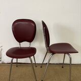 Pair of vintage leatherette chairs
