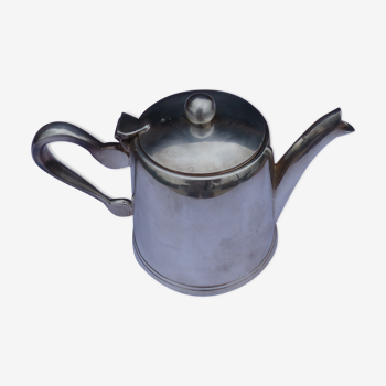 Silver metal teapot