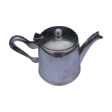 Silver metal teapot