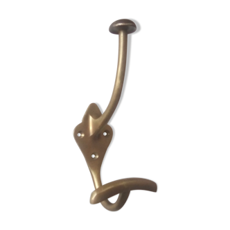 Vintage patère in solid brass