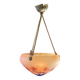 Suspension, chandelier in engraved glass paste "La Rochère", year 80