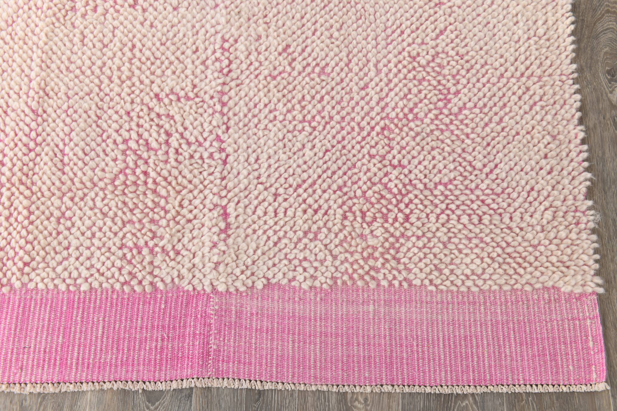 6x10 Soft Pastel Pink Handmade Vintage Rug, 193x300Cm SK 34942