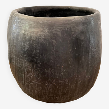 Vase terre cuite gris