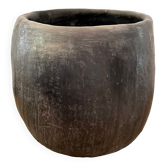 Vase terre cuite gris