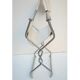 Vintage chair chair chrome director - white leather