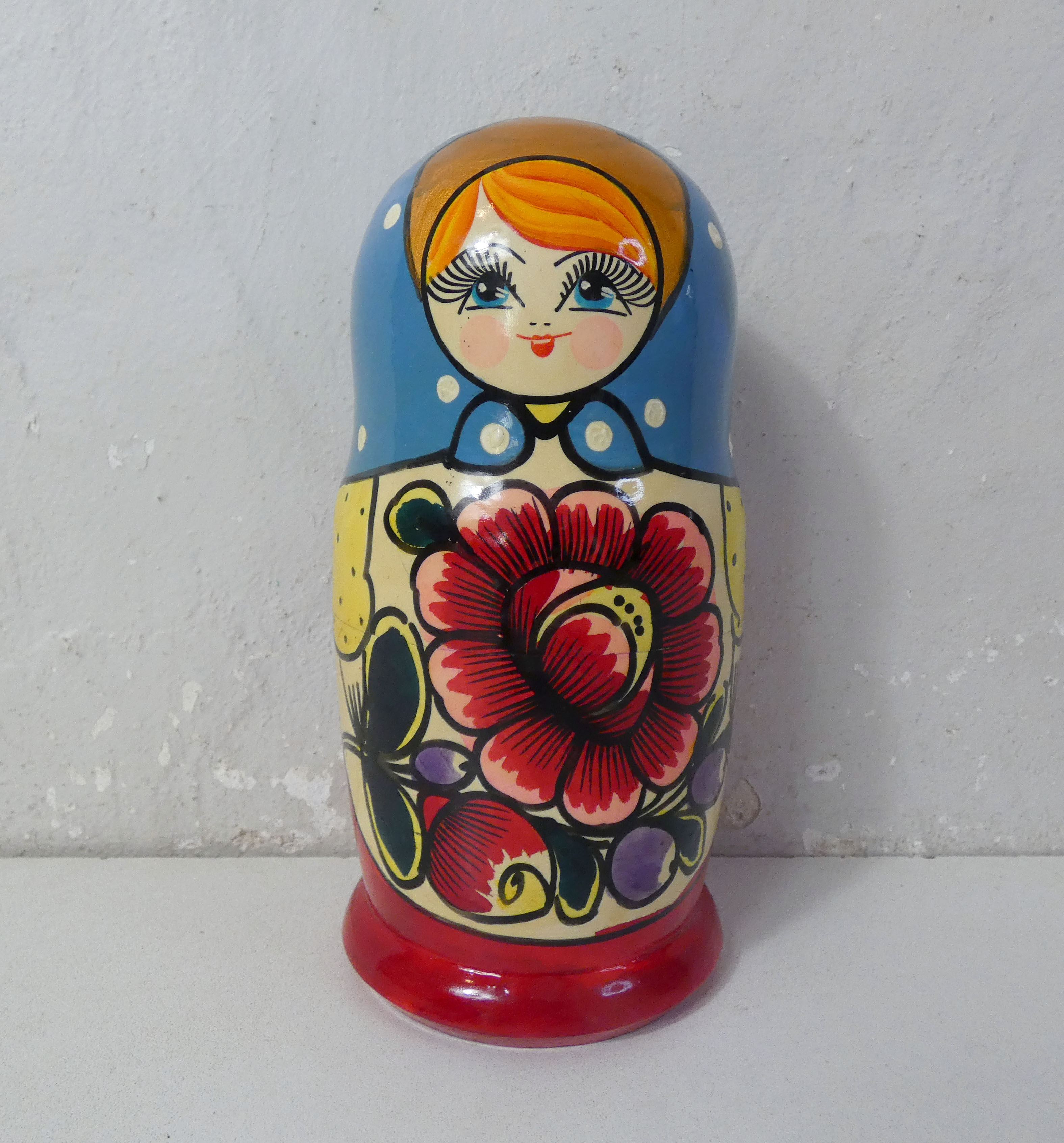 Matriochka Russe Authentique - 5 Poupées - Peinte à La Main - 9 Cm - CCCP