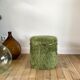 Pouf chest moumoute green and gold vintage years 60-70