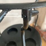 Folding wrought iron toiletry stand, 19th century