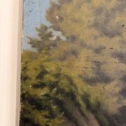 Oil Painting Canvas Countryside Lake River Countryside Tree Path 19