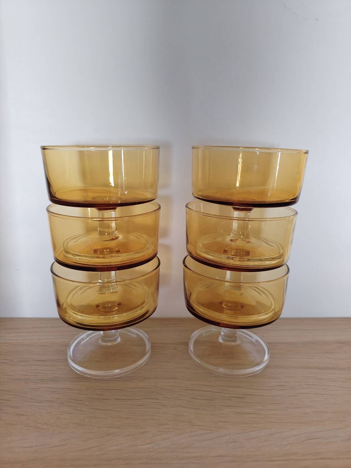 Amber Luminarc glasses/cups