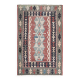 Vintage Turkish kilim, handwoven, 142x220 cm.