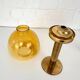 Pair of brass candle holders by Hans-Agne Jakobsson L102/32, Sweden, 1970.