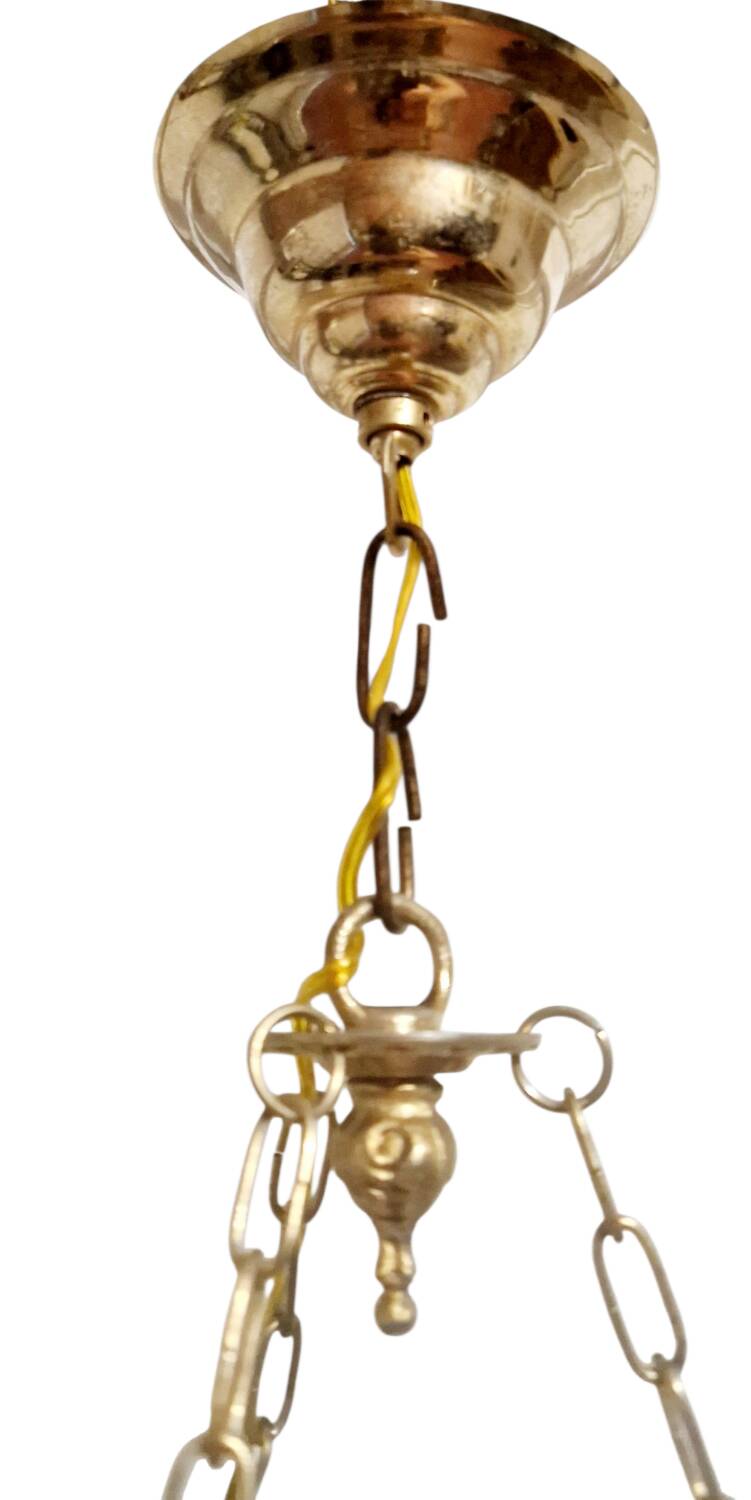 Neo-Louis XV style chandelier - Brass and blown glass