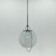 Mid-century milk glass & chrome pendant light