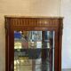 Louis XVI style display case in veneer marquetry, late 19th century